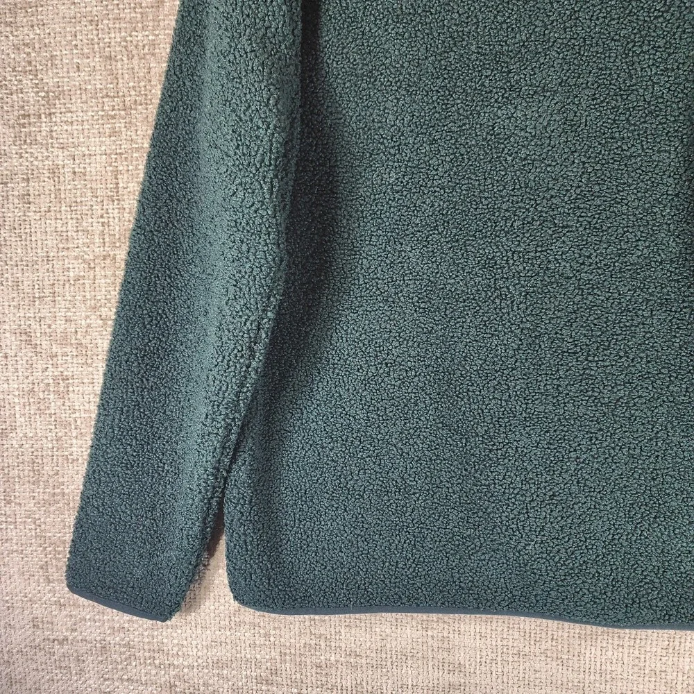 Banana Republic Nubby Sherpa Fleece Pullover 1/4 Snap Mens S Storm Slate NEW